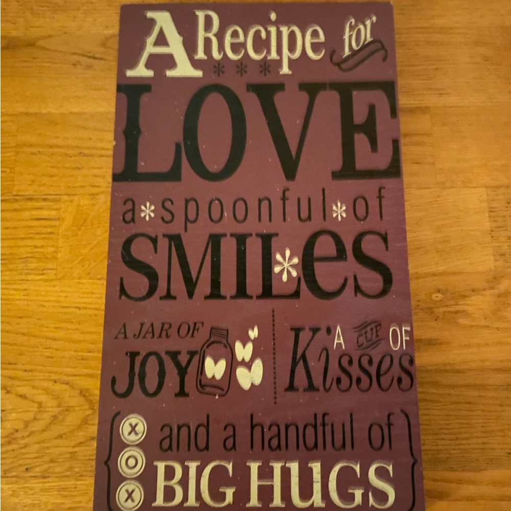 Purple Love Recipe Wall Art